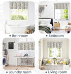 jinchan Floral Curtain Valance for Windows 16 Inch Linen Valance for Kitchen - Image 9
