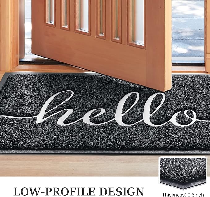 BeneathYourFeet Door Mat Welcome Mat Low Profile Front Doormat Indoor Outdoor - Image 4