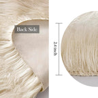 MIULEE Luxury Super Soft Fluffy Area Rug Faux Fur Sheepskin Rug Decorative - Image 2