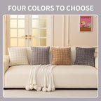 Velvet Throw Pillow Covers 22×22 Inch Decorative Pillows Cover Neutral Soft - Image 5