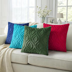 decorUhome Summer Throw Pillow Covers 26x26 Inch Set of 2, Soft Plush Faux Wool - Image 5