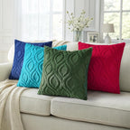 decorUhome Summer Throw Pillow Covers 20x20 Inch Set of 2, Soft Plush Faux Wool - Image 5