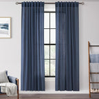 Navy Blue Curtains 80 inch Length by Jolilight