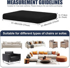 Patio Stretch Cushion Covers, Chair Cushion Covers& Sofa Replacement Slipcovers - Image 2
