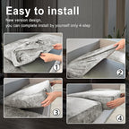 Leather Look Couch Cushion Covers Sofa Seat Slipcovers Sets Couches Furniture - Image 6