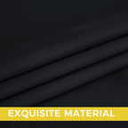 NICETOWN Room Darkening Draperies Curtains Panels, 2 Panels Black W52 x L63 - Image 5