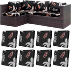 8Pcs Stretch Patio Cushion Covers, Outdoor Couch Covers Replacement, Outdoor by BIETYONE
