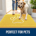 OLANLY Dog Door Mat for Muddy Paws 48x30, Paw Print Design, Absorbs Moisture - Image 6