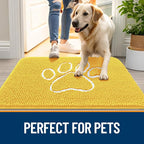 OLANLY Dog Door Mat for Muddy Paws 36x24, Paw Print Design, Absorbs Moisture - Image 6
