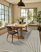 Latte&Fog 5x7 Area Rugs for Living Room Bedroom, Boho Non Slip Low Pile Carpet - Image 4