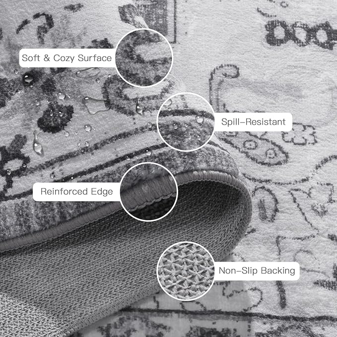 Lofus 5x7 Area Rugs for Living Room, Washable Area Rug, Rugs for Bedroom - Image 5