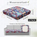 Newwiee 8Pcs Patio Cushion Covers Stretch Outdoor Cushion Cover Replacement - Image 2