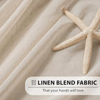 FMFUNCTEX Linen Sheer Curtains for Bedroom, Taupe Curtains 84 inches Long for - Image 9
