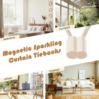 SRG Handmade Magnetic Curtain Tiebacks 2 Pack Sparkling Glass Wrapped Wooden - Image 7