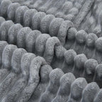 Grey Fleece Throw Blanket 90”×90” - Image 4