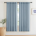 RYB HOME Blue Linen Sheer Curtains by RYBHOME