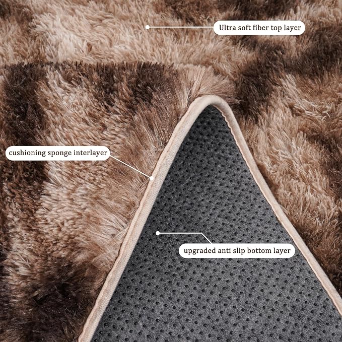 Rugs for Living Room 8x10, Soft Shaggy Modern Shag Area Rug for Bedroom - Image 4
