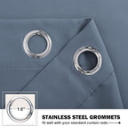NICETOWN Window Short Curtains for Kitchen, Home Fashion Solid Grommet Top - Image 3