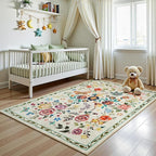 Rugflix 5x7 Washable Area Rug for Living Room, Soft Non Slip Low Pile Carpet - Image 7