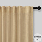Burlap Color Curtains 63 Inch Length - Image 2