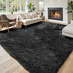 Area Rugs 10x14 Living Room, Shaggy Carpet Soft Plush Furry Bedside Rug Large by Junhejiamei