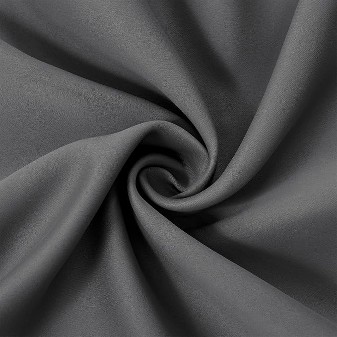 LEMOMO Grey Blackout Curtains/52 x 95 Inch/Set of 2 Panels Thermal Insulated - Image 5