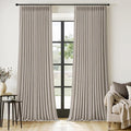 MIULEE Pinch Pleated Thick Linen Curtains 102 Inches Long 2 Panels by MIULEE