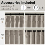 MIULEE Pinch Pleated Thick Linen Curtains 84 Inches Long 2 Panels - Image 8