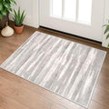 Lansny Modern Abstract Entryway Rug Indoor 2x3 Neutral Washable Non-Slip Soft by lansny