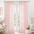 LAMIT Linen Curtains for Living Room 84 inch Length 2 Panels, Light Filtering by LAMIT