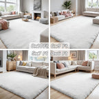 6x9 Area Rugs for Living Room Rug: Soft Fluffy Shag White Rugs for Bedroom - Image 7