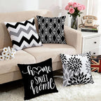 Hexagram Geometric Black Pillow Covers 18x18 Set of 4, Decorative Outdoor Boho - Image 5