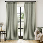 MIULEE Pinch Pleated Thick Linen Curtains 108 Inches Length 2 Panels by MIULEE