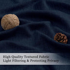 OWENIE Navy Blue Valances for Windows 1 Pcs 20 Inch Length, Light Filtering - Image 2