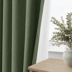 Guken Olive Green 100% Blackout Curtains 102 Inch Length 2 Panels Set - Image 4
