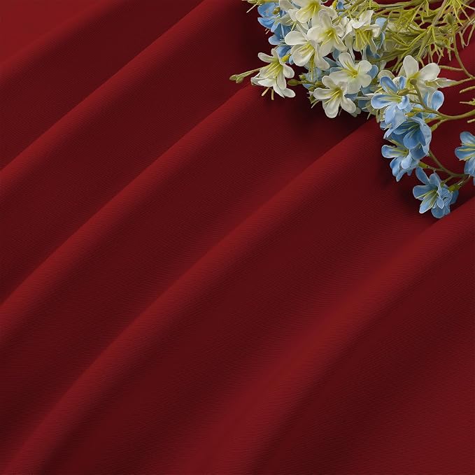 CUCRAF Red Blackout Curtains Customize, Rod Pocket Room Darkening Curtain - Image 7
