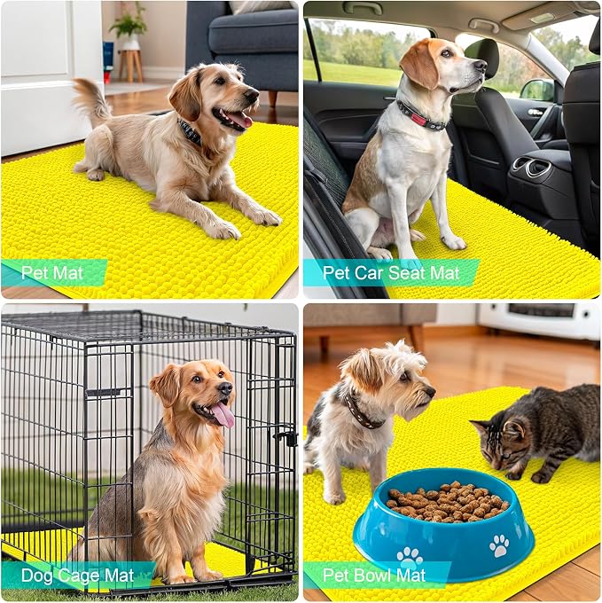 OLANLY Dog Door Mat for Muddy Paws 24x16, Absorbs Moisture and Dirt, Absorbent - Image 7