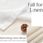 jinchan Linen Valance for Farmhouse Living Room Windows 16 Inch Slubbed Crossed - Image 5