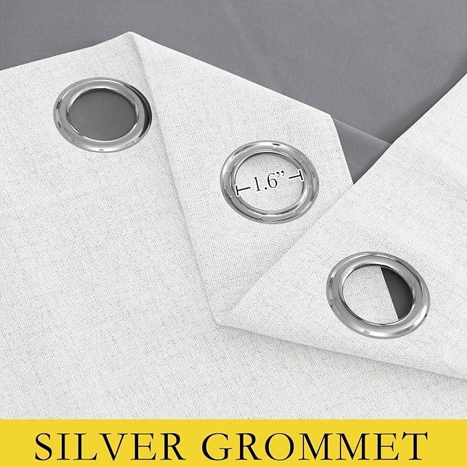 NICETOWN 100% Absolutely Blackout Linen Curtains - Image 5