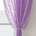 WAZZIO Boho Lace Curtains 84 Inch 2 Panels -Sheer Panel Drape Floral Pattern & by WAZZIO