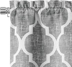 Beauoop Lattice Blackout Window Valance Curtain Panels Thermal Insulated Noise - Image 3