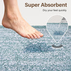 Bathroom Rugs 24x17 Non Slip Washable, Dusty Blue Bath Mat - Image 7