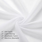 Lecloud 36 Inch White Sheer Curtains Tiers 2 PCS - Image 3