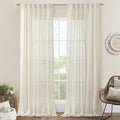 LAMIT 102 inch Long Linen Curtains 2 Panels by LAMIT