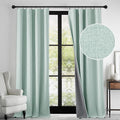 RYB HOME 100% Blackout Linen Textured Curtains 108 inches Long, Thermal by RYBHOME