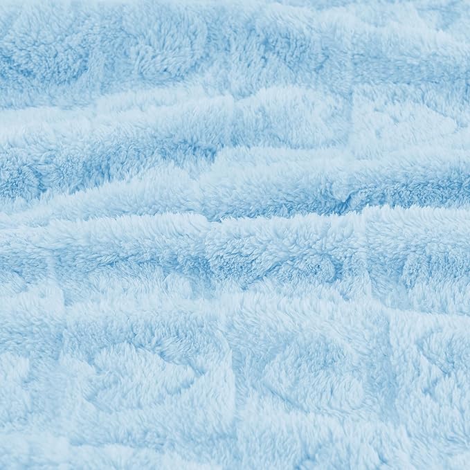 Sherpa Fleece Baby Blanket Heart Checkered Blanket, Ultra Soft Fluffy Premium - Image 7