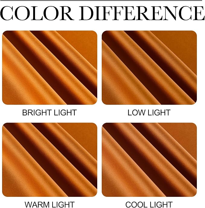 NICETOWN Room Darkening Orange Curtains 63 inches Long - Image 5