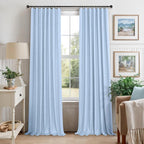 Pitalk 100% Blackout Light Blue Curtains 84 Inch Length - Image 9