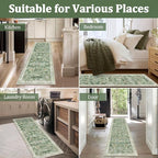 Yamaziot Washable Area Rug 4x6, Non-Slip Boho Floral Living Room Rug - Image 6