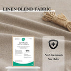 RYB HOME 100% Blackout Flax Linen Curtains 90 Inch Long, Light Block and - Image 5